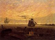 Caspar David Friedrich Evening on the Baltic Sea oil painting on canvas